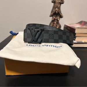 REVERSIBLE LV DAMIER BELT